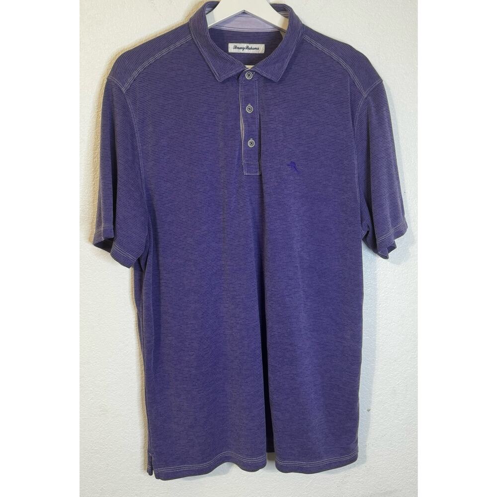 Tommy‎ Bahama Men's Short Sleeve Polo Size L Purple